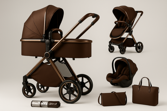 Poussette Trio Luxe 3 en 1 - Édition Chocolat Élégant