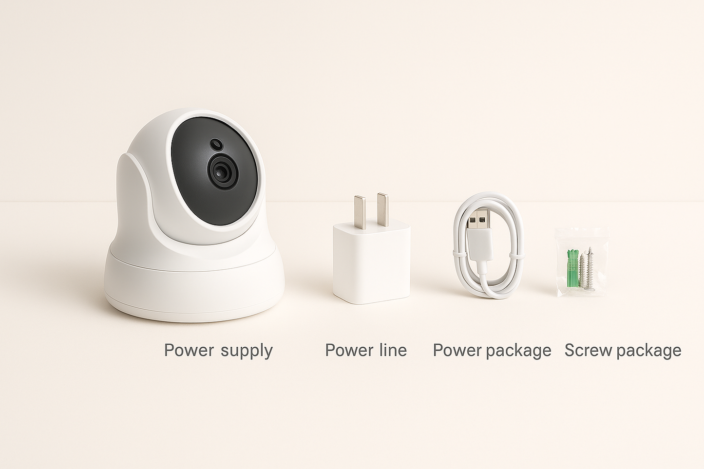 Caméra de Sécurité Wi-Fi Intelligente – Vision 360°, Audio Bidirectionnel, Détection de Mouvement